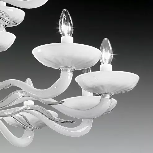 "Hypnos" Murano glass chandelier - 12+6+3 lights - white