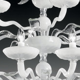"Hypnos" lampara de araña de Murano - 12+6+3 luces - blanco