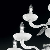"Hypnos" lustre en cristal de Murano - 12+6+3 lumières - blanc