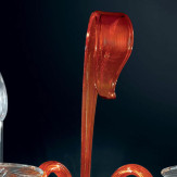 "Etere" Murano glas wandleuchte - 2 flammig - orange und transparent
