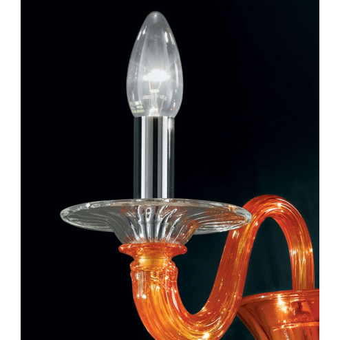 "Etere" applique en verre de Murano - 2 lumières - orange et transparent