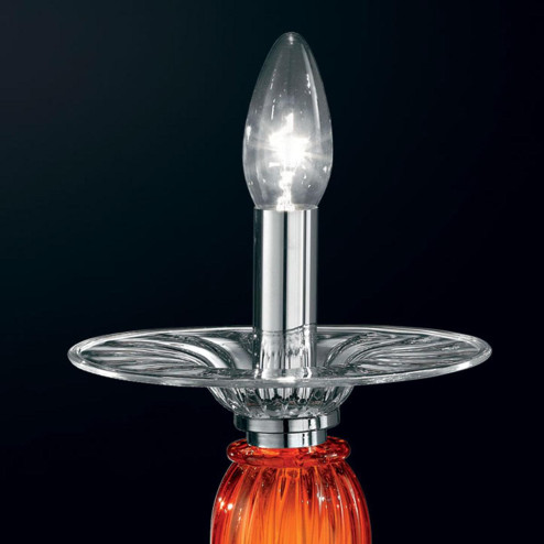 "Etere" lampe de chevet en verre de Murano - 1 lumière - orange et transparent