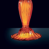 "Etere" lampara de mesita de noche de Murano - 1 luce - naranja y transparente