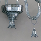 "Pendagli" Murano glas wandleuchte - 2 flammig - grau