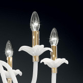 "Pendagli" lampara de araña de Murano - 8 luces - blanco