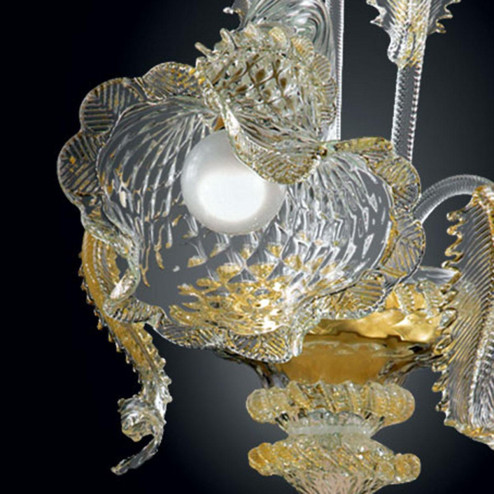 "Gaia" Murano glass sconce - 1 light - gold and transparent
