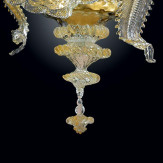 "Gaia" applique en verre de Murano - 1 lumière - or et transparent