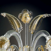 "Gaia" Murano glas wandleuchte - 2 flammig - gold und transparent