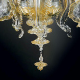 "Gaia" applique en verre de Murano - 2 lumières - or et transparent