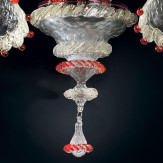 "Rosalba" Murano glas wandleuchte - 2 flammig - transparent, gold und rot