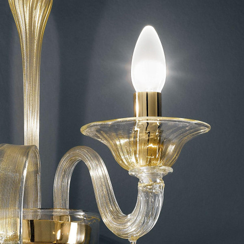 "Olivia" Murano glass sconce - 2 lights -gold