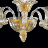 "Rodrigo" lustre en cristal de Murano - 3 lumières - or