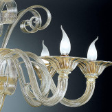 "Rodrigo" zweistufige Murano glas Kronleuchter - 8+4 flammig - gold