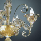 "Rodrigo" lustre en cristal de Murano - 8+4 lumières - or