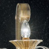 "Rodrigo" applique en verre de Murano - 1 lumière - or