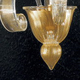 "Rodrigo" applique en verre de Murano - 1 lumière - or