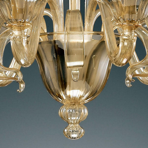 "Perpetua" lampara de araña de Murano - 6 luces - ámbar