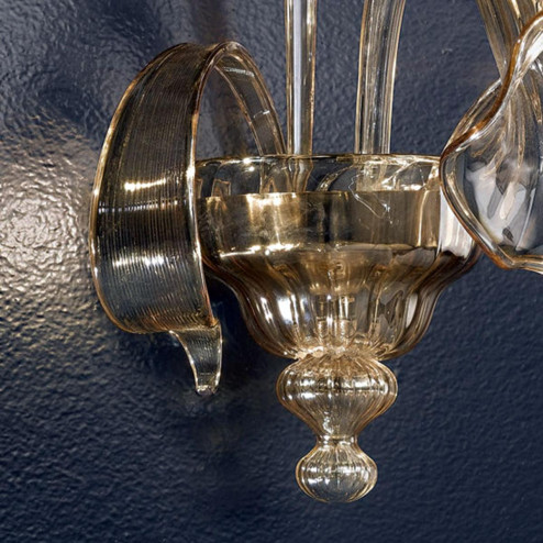 "Cristoforo" Murano glass sconce - 1 light - amber