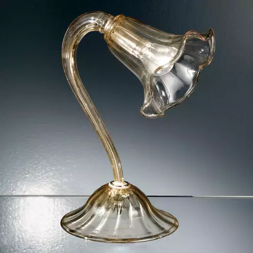 "Cristoforo" lampara de mesita de noche de Murano - 1 luce - ámbar