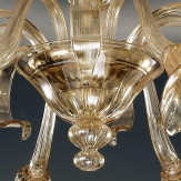 "Agnese" lampara de araña de Murano - 6 luces - ámbar