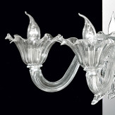 "Giustiniano" lustre en cristal de Murano - 6 lumières - transparent