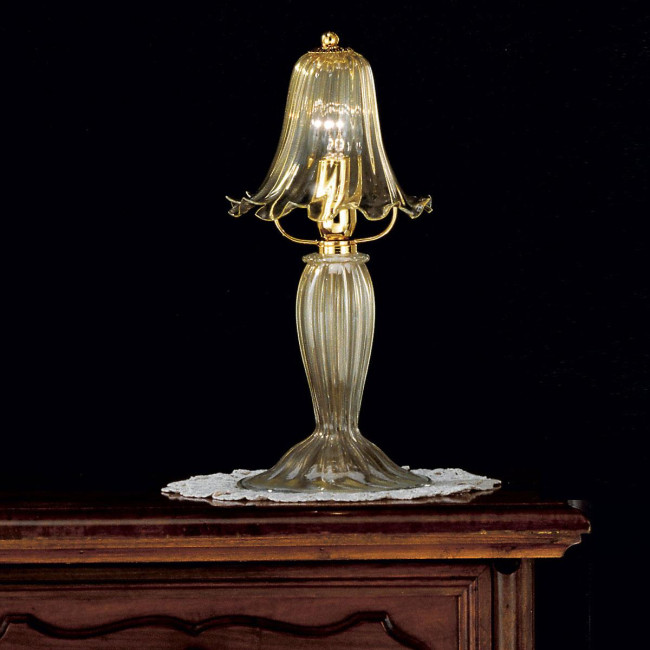 "Giustiniano" lampara de mesita de noche de Murano - 1 luce - oro
