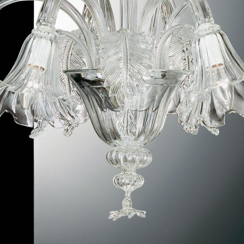 "Lucrezia" lustre en cristal de Murano - 6 lumières - transparent