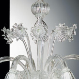 "Lucrezia" lampara de araña de Murano - 6 luces - transparente
