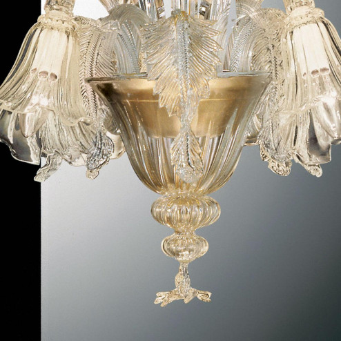 "Lucrezia" lampara de araña de Murano - 6 luces - oro