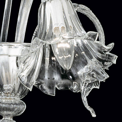 "Lucrezia" Murano glass sconce - 1 lights - transparent