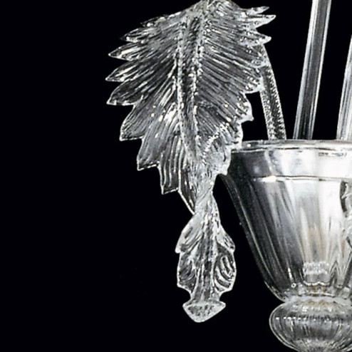 "Lucrezia" applique en verre de Murano - 1 lumières - transparent