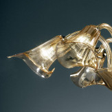 "Corinne" lustre en cristal de Murano - 6 lumières - ambre