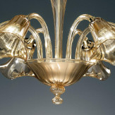 "Corinne" lampara de araña de Murano - 6 luces - ámbar