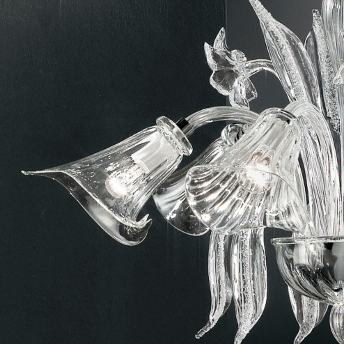 "Amanita" Murano glass chandelier - 6 lights - transparent