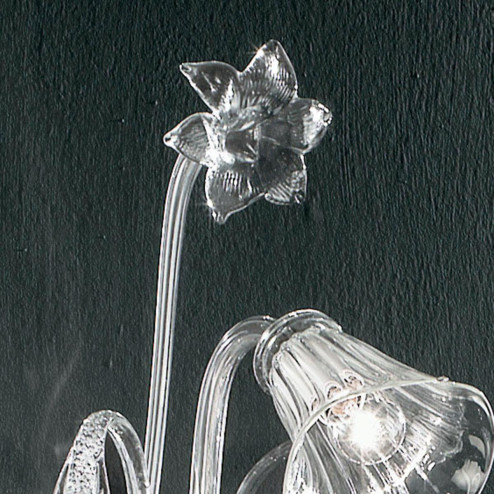 "Amanita" Murano glass sconce - 1 light - transparent
