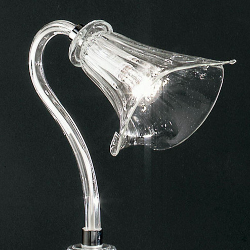"Amanita" Murano glass bedside lamp - 1 light - transparent