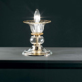 "Alloro" lampe de chevet en verre de Murano - 1 lumière - transparent et ambre