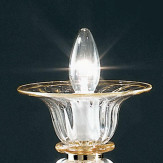 "Alloro" lampe de chevet en verre de Murano - 1 lumière - transparent et ambre
