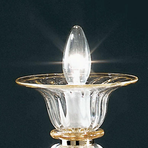 "Alloro" lampara de mesita de noche de Murano - 1 luce - transparente y ámbar