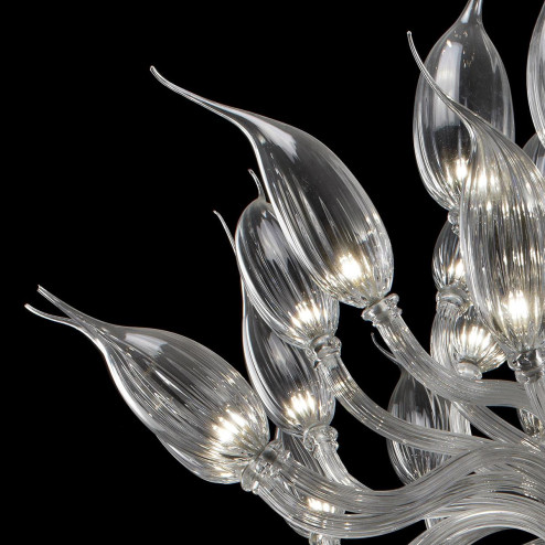 "Proserpina" lustre en cristal de Murano- transparent -