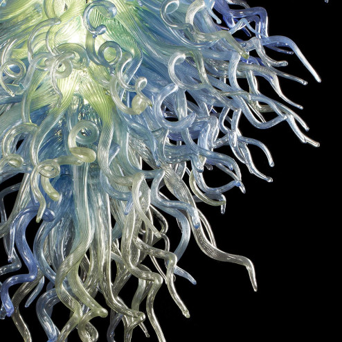 "Demetra" Murano glass chandelier - blue - 