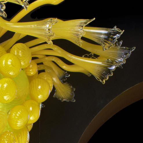 "Plutarco" Murano glass chandelier - yellow - 