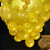 "Plutarco" lustre en cristal de Murano - jaune - 