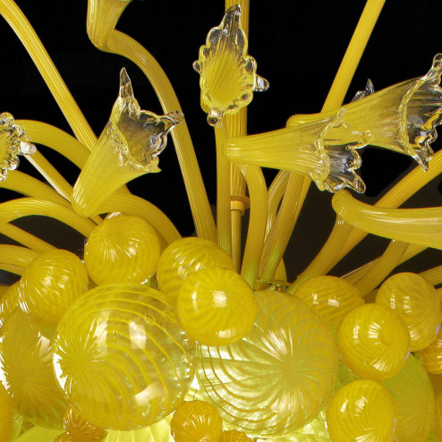 "Plutarco" Murano glass chandelier - yellow - 