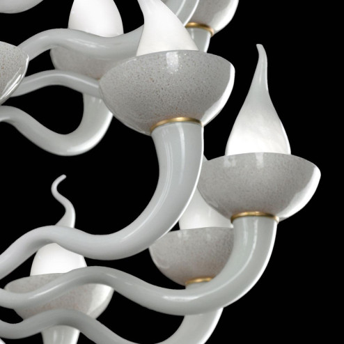 "Vulcano" Murano glass chandelier - white -
