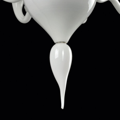 "Vulcano" lustre en cristal de Murano - blanc - 