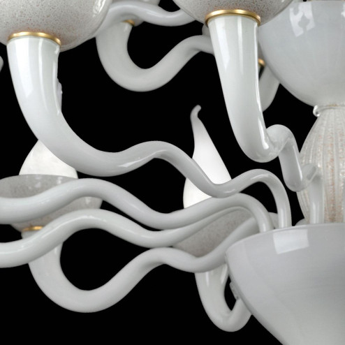 "Vulcano" Murano glass chandelier - white -