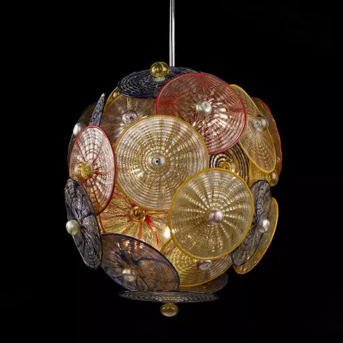 "Vesta" lampara de araña de Murano - multicolor -