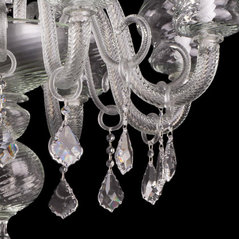 "Eschilo" lampara de araña de Murano - transparente - 