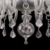 "Eschilo" lampara de araña de Murano - transparente - 